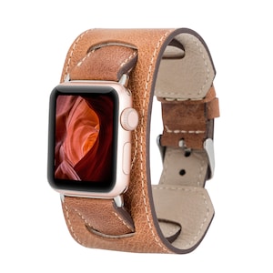Custom Leather Apple Watch Band,  Apple Watch Strap 38, 40, 41, 42, 44, 45, 49 mm, Engraved iWatch Galaxy, Fitbit Pixel, Fossil Watch Bands