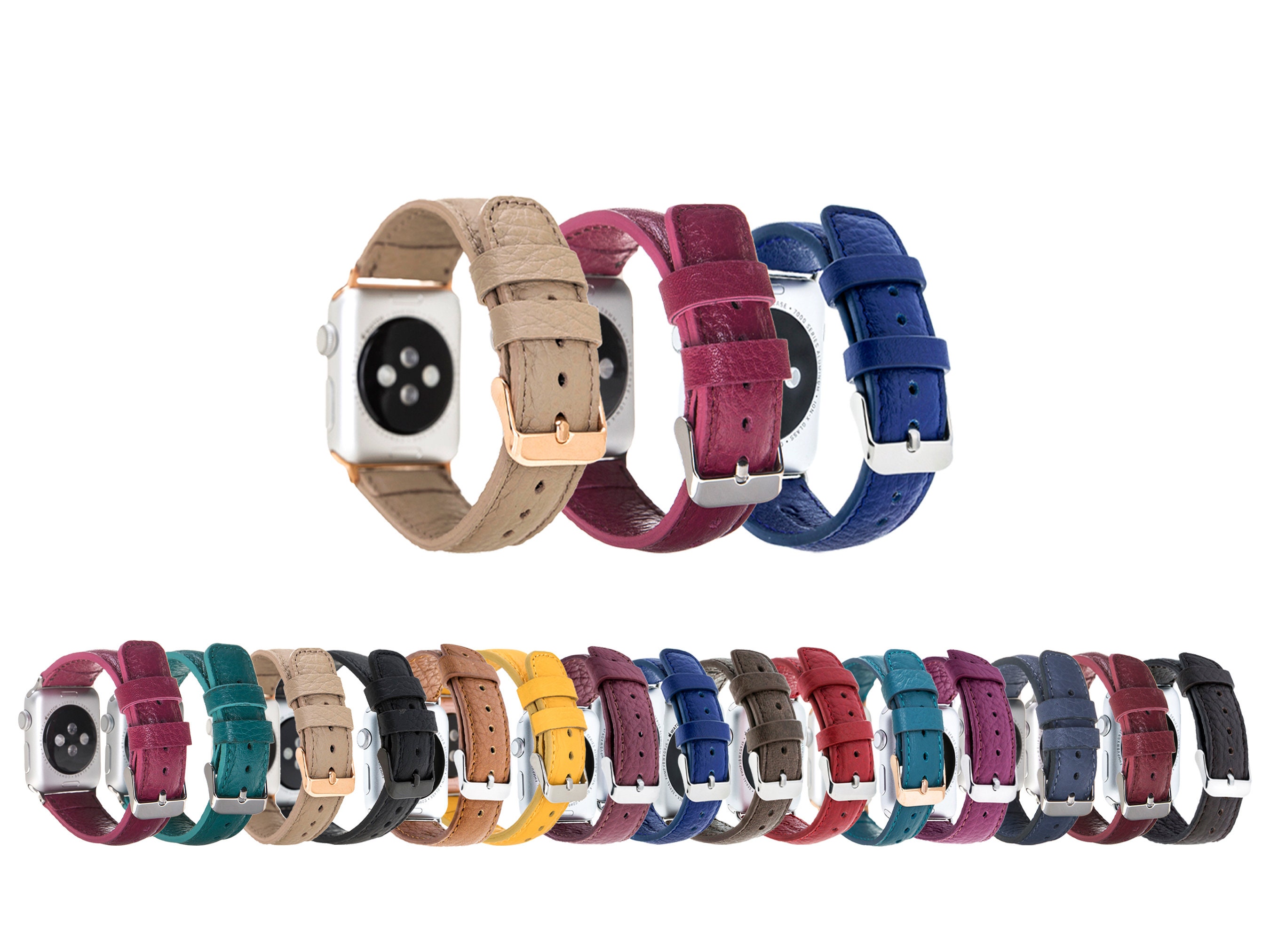 Custom Apple Watch Band, Leather Apple Watch Strap 38, 40, 41, 42, 44, 45, 49 mm, iWatch Samsung Galaxy FitBit Watch Band, Gift for Him Dad