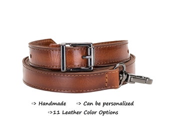 Custom Leather Crossbody Strap, Replacement Purse Strap Crossbody Bag Strap, Leather Bag Strap, Phone Case Strap, Adjustable Bag Strap