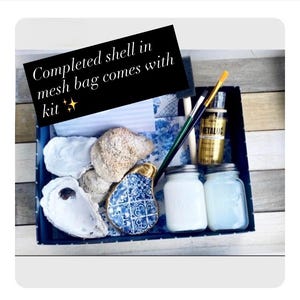 Beach Shell Decoupage Kit: DIY Oyster Ring Dish, Handmade Crafts
