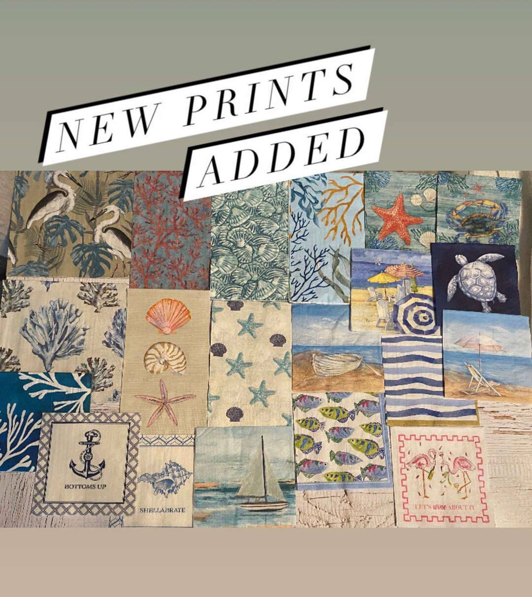 Decoupage Napkins, 20 Assorted Napkin Bundle, Napkins for Decoupage