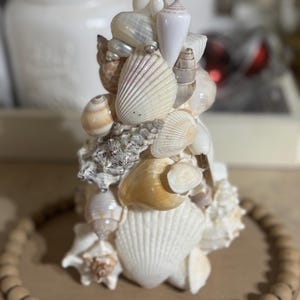 Handmade Oyster Shell Tree: Coastal Home Decor, Beach Gift