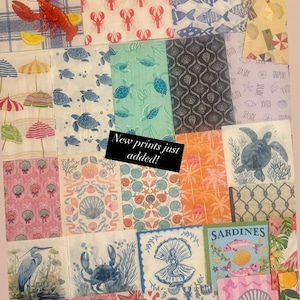 Decoupage napkins, 25 Assorted napkin bundle, napkins for decoupage, beach paper napkins, decoupage paper, decoupage supplies, free ship