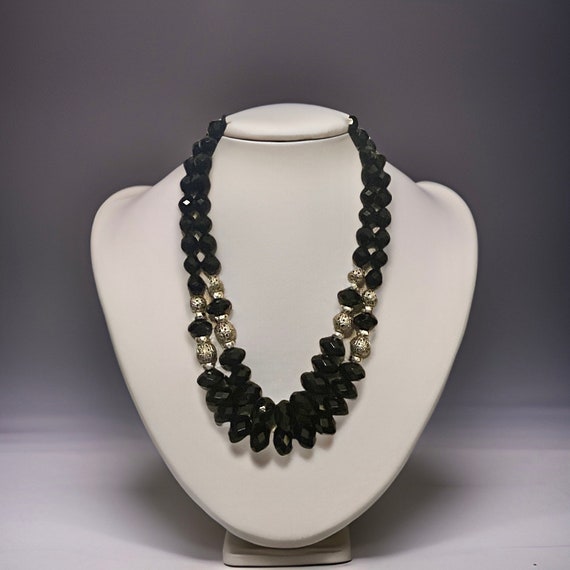 Vintage two strand beaded necklace - image 9