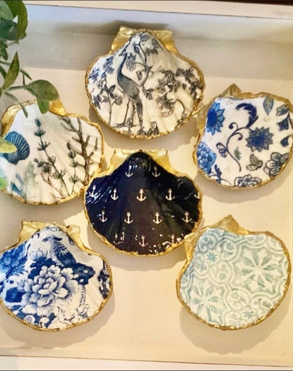 Scallop Sea Shell Decor Trinket Dish Bridesmaid Gifts Ring Etsy