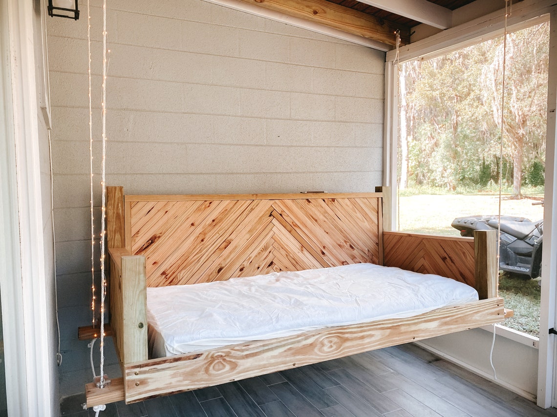 Farmhouse Porch Bed Swing // Porch Swing // Day Bed // Twin Etsy