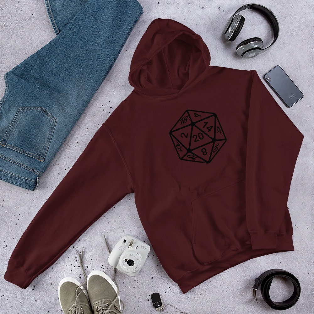 D20 Hoodie Dnd Hoodie D&D Hoodie Dunegons and Dragons | Etsy
