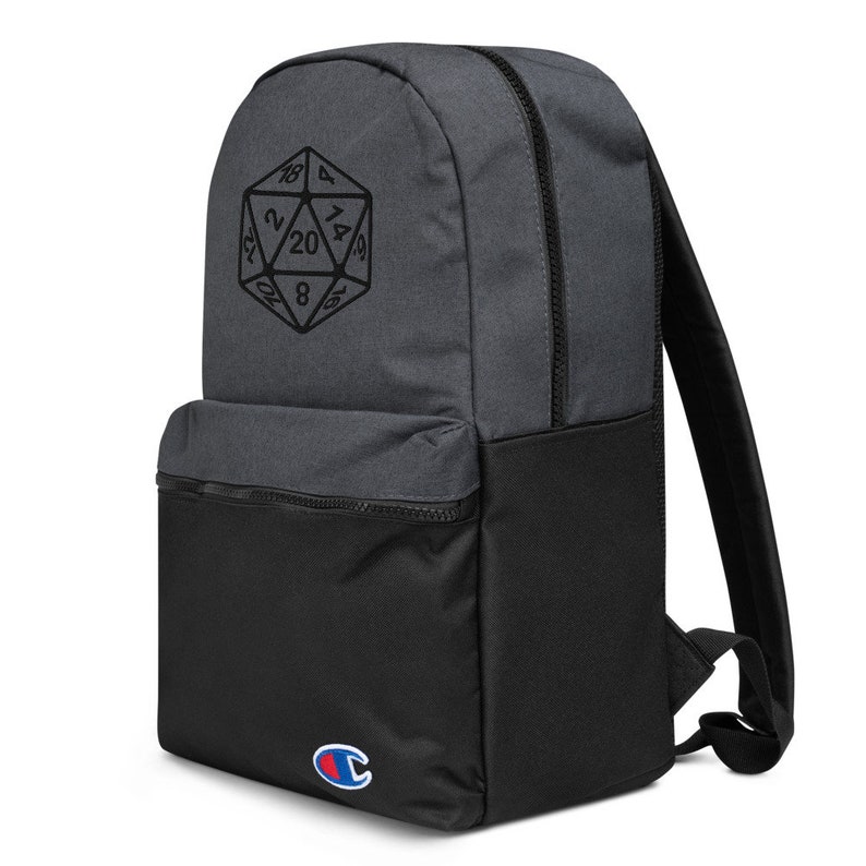 Embroidered D20 Backpack D20 Backpack Dnd Backpack D&D Etsy