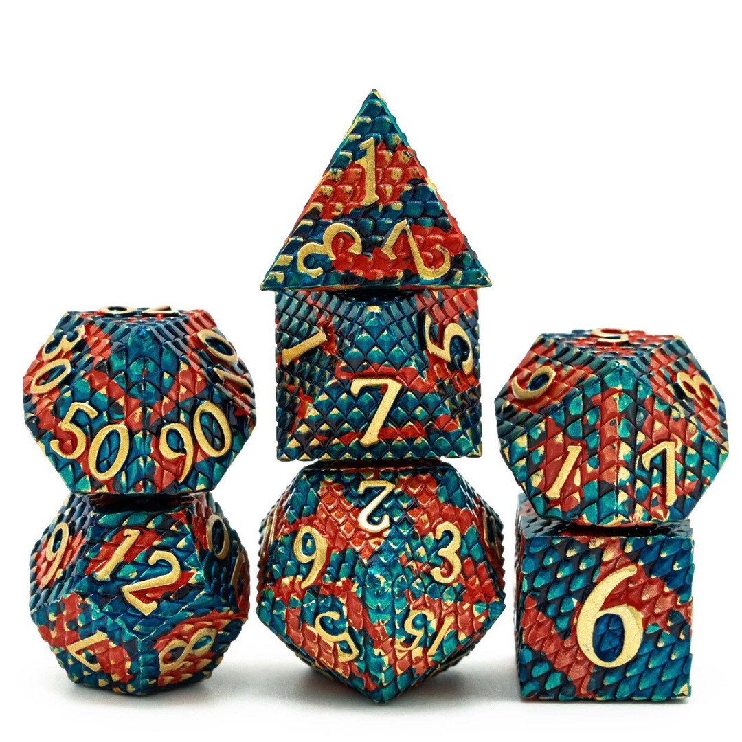 Dragon Scale Dice, Dungeons and Dragons Dice, Dnd Table Top Game Dice
