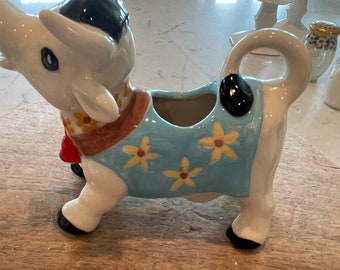 Vintage Ceramic Cow Creamer Hand Painted from Japan