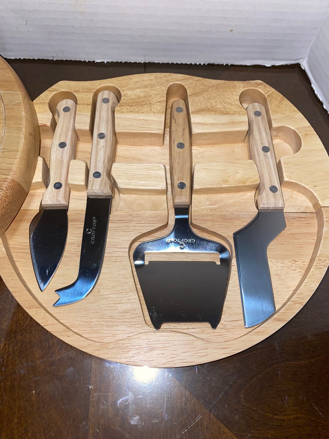 Crofton Cheese Board With Knives Etsy