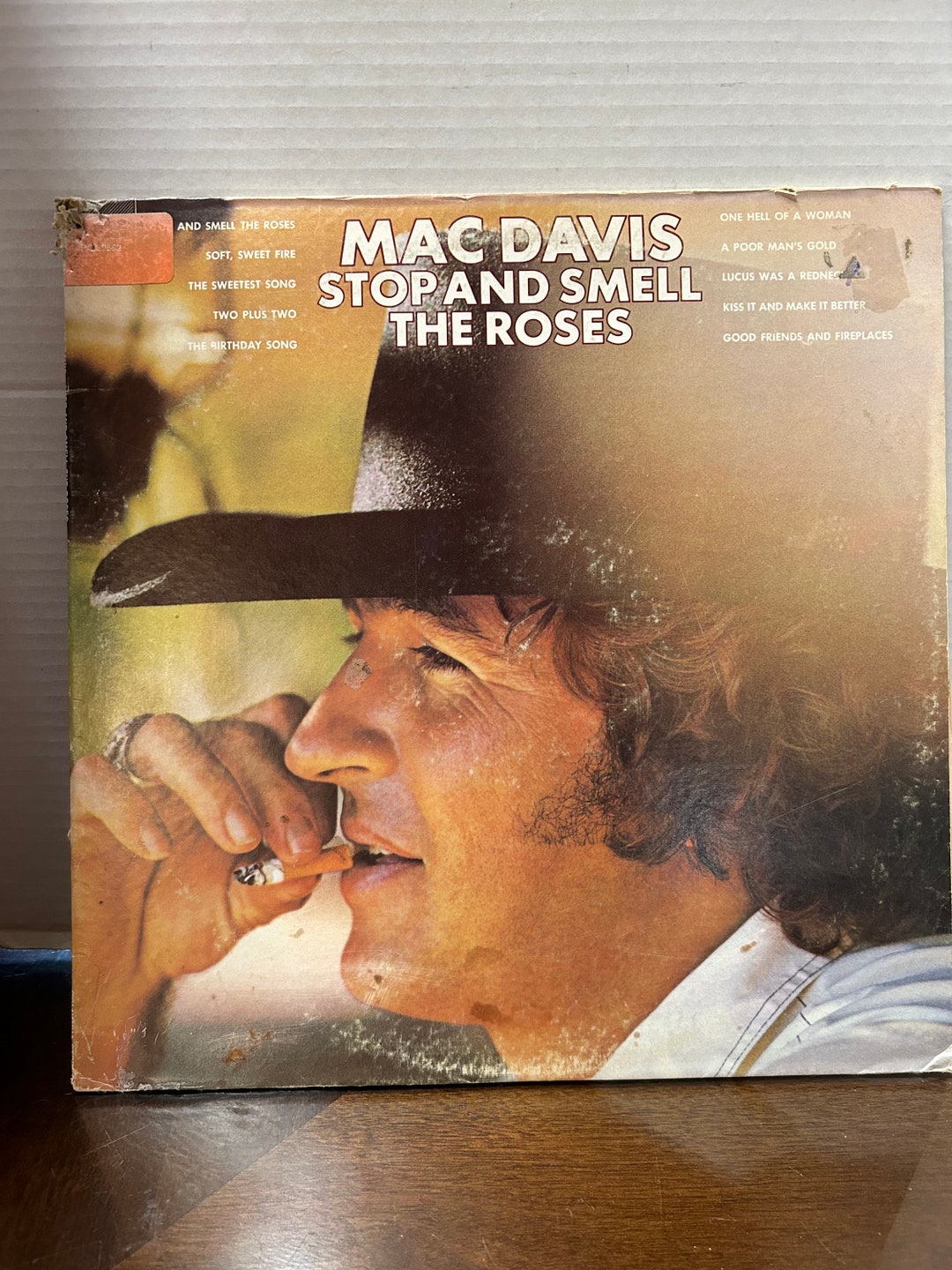 1974 Mac Davis Stop and Smell the Roses LP KC 32582 BL 32582 Etsy