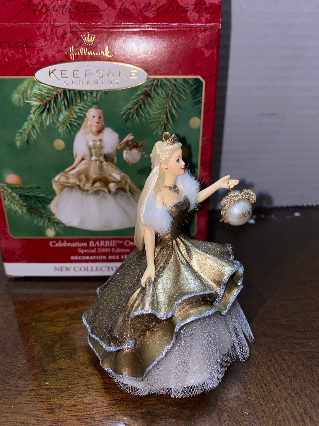 Celebration barbie ornament 2000 hot sale
