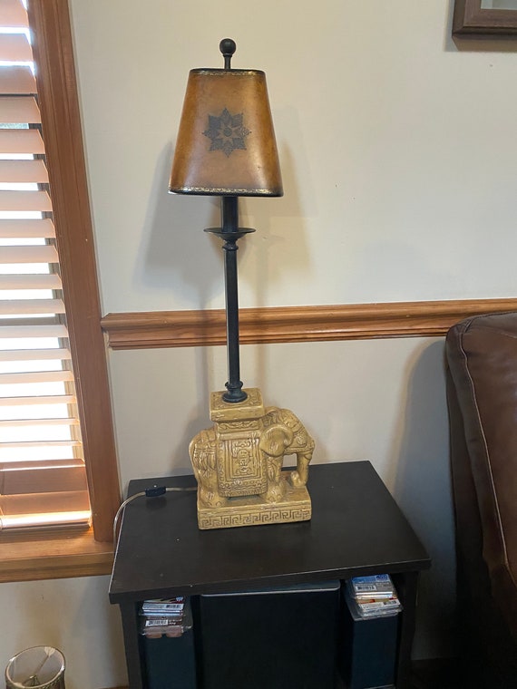 Vintage Maitland Smith Elephant Lamp Etsy UK