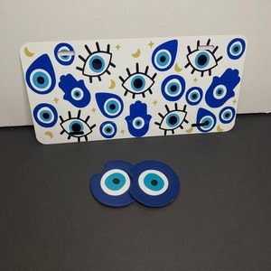 Evil eye License Plate, Evil Eye Car Coaster, Evil eye car accessories, Evil eye gifts, Good Vibes Car charm