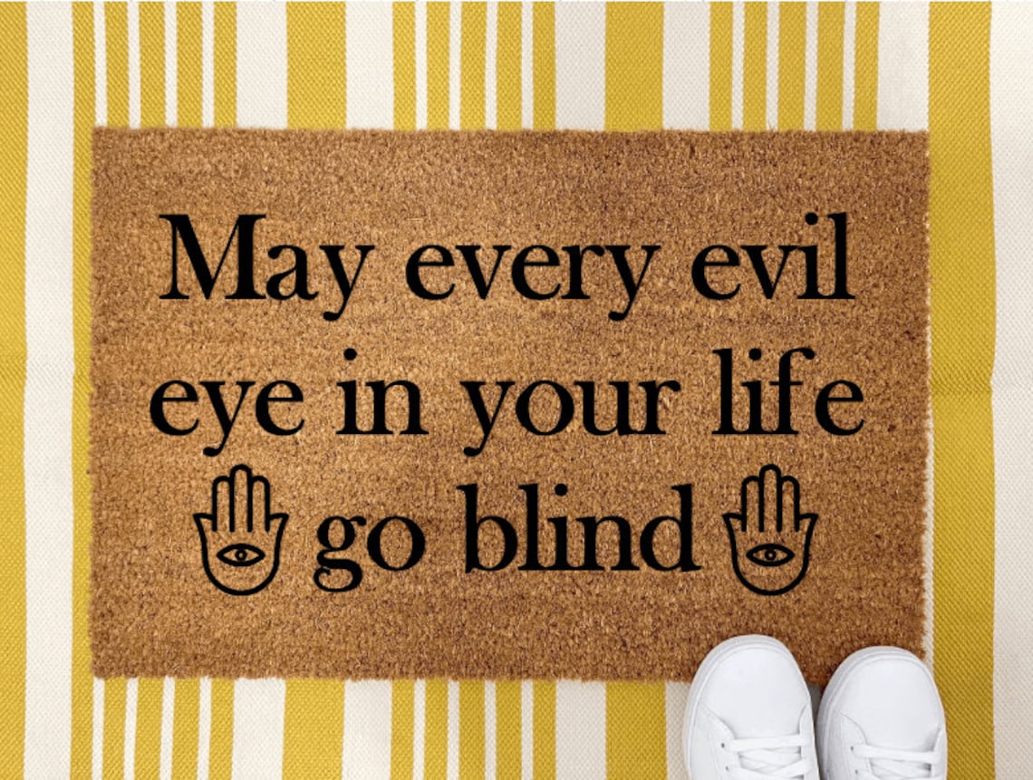 May Every Evil Eye in Your Life Go Blind Doormat Hamsa - Etsy