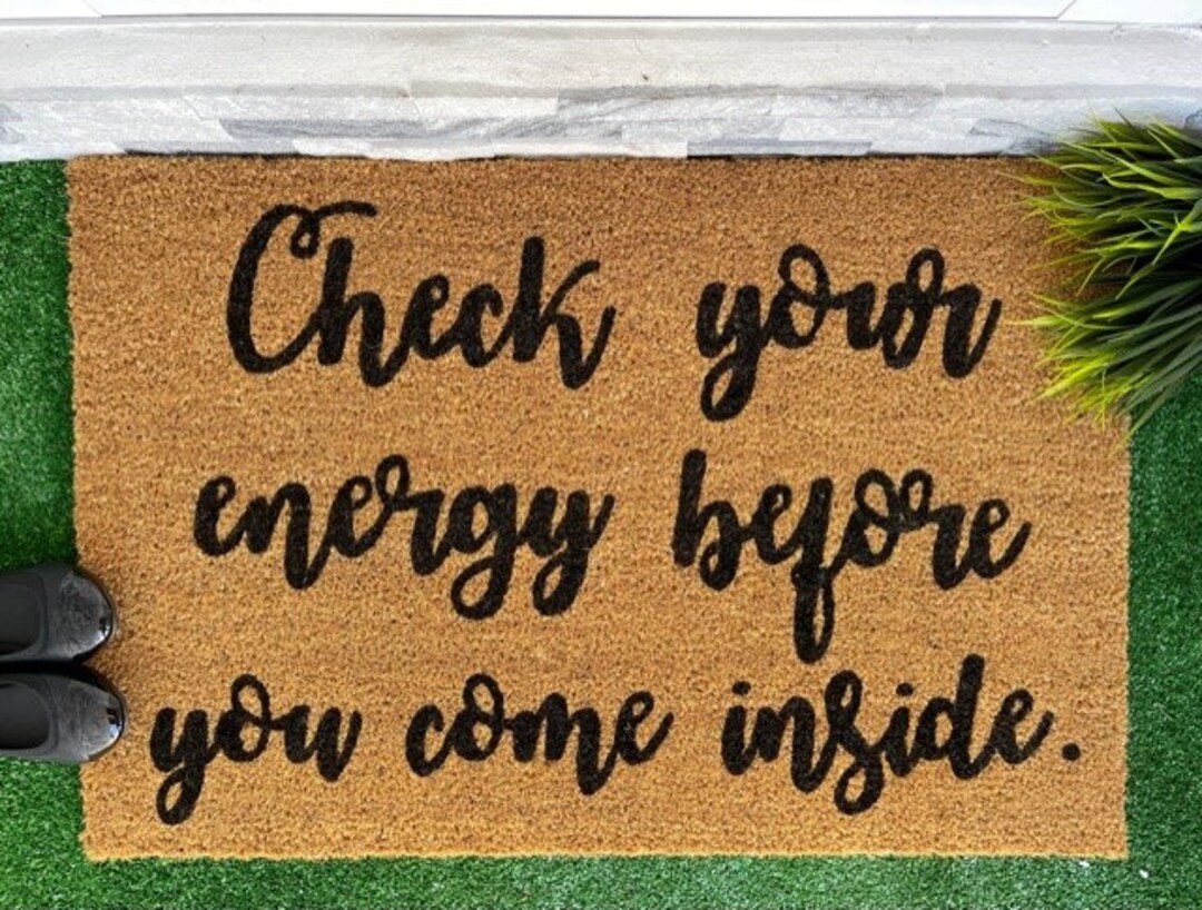 Check Your Energy Doormat Energy Doormat Doormat Etsy