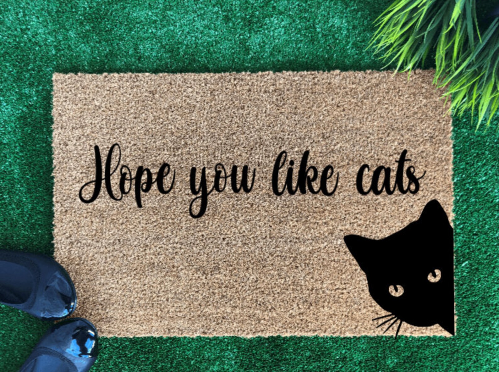 Hope You Like Cats Doormat Hope You Like Cats Birthday Etsy