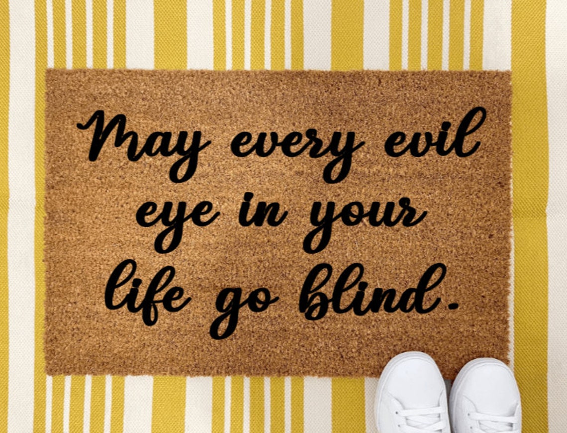 May every evil eye in your life go blind Doormat Hamsa - Etsy.de