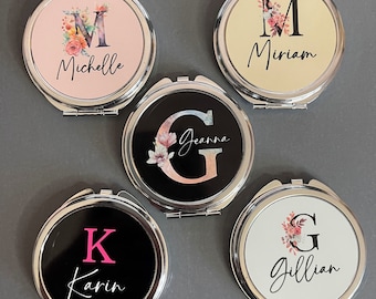 Custom Compact Mirror, Personalized pocket mirrors, Compact Mirror Personalized, Bridesmaid Gifts, Bridesmaid Proposal Gift, Custom Compact