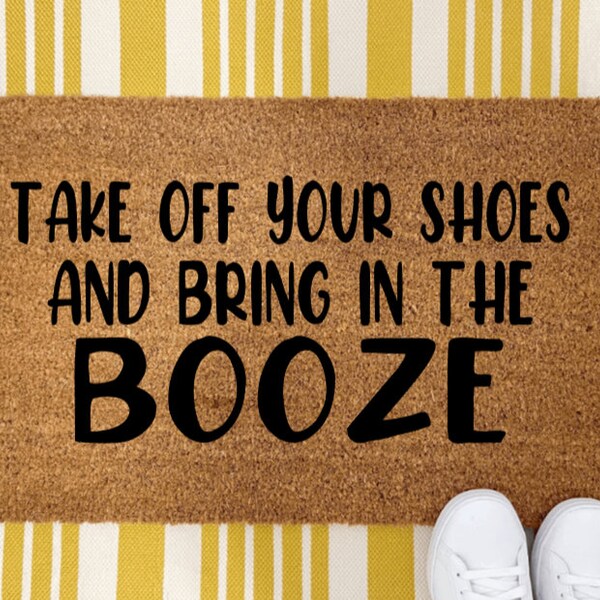 Take Your Shoes off Mat Etsy