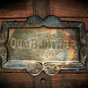 Ornate Victorian Casket/Coffin Plaque