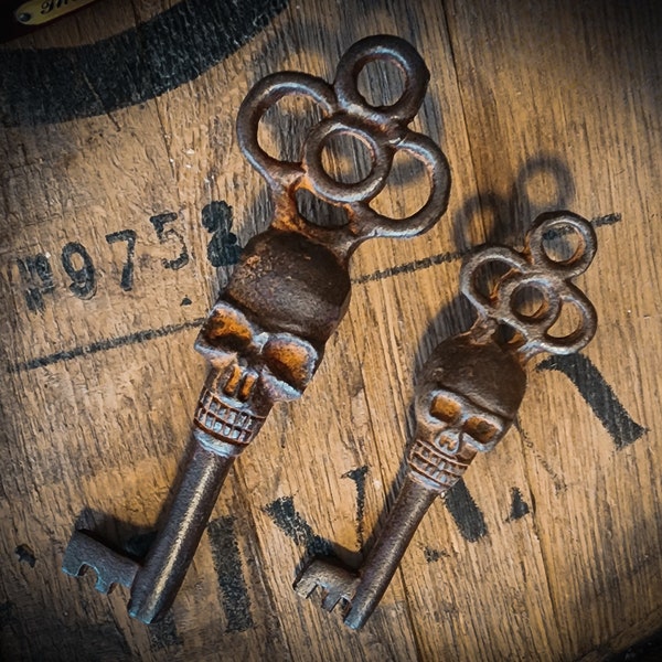 Pair of Cast Iron Skeleton Keys