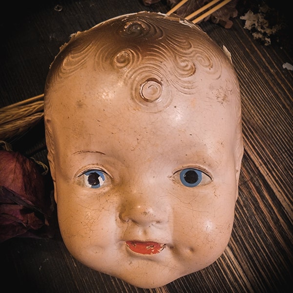 Antique Doll Head Etsy