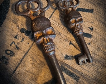 Pair of Cast Iron Skeleton Keys
