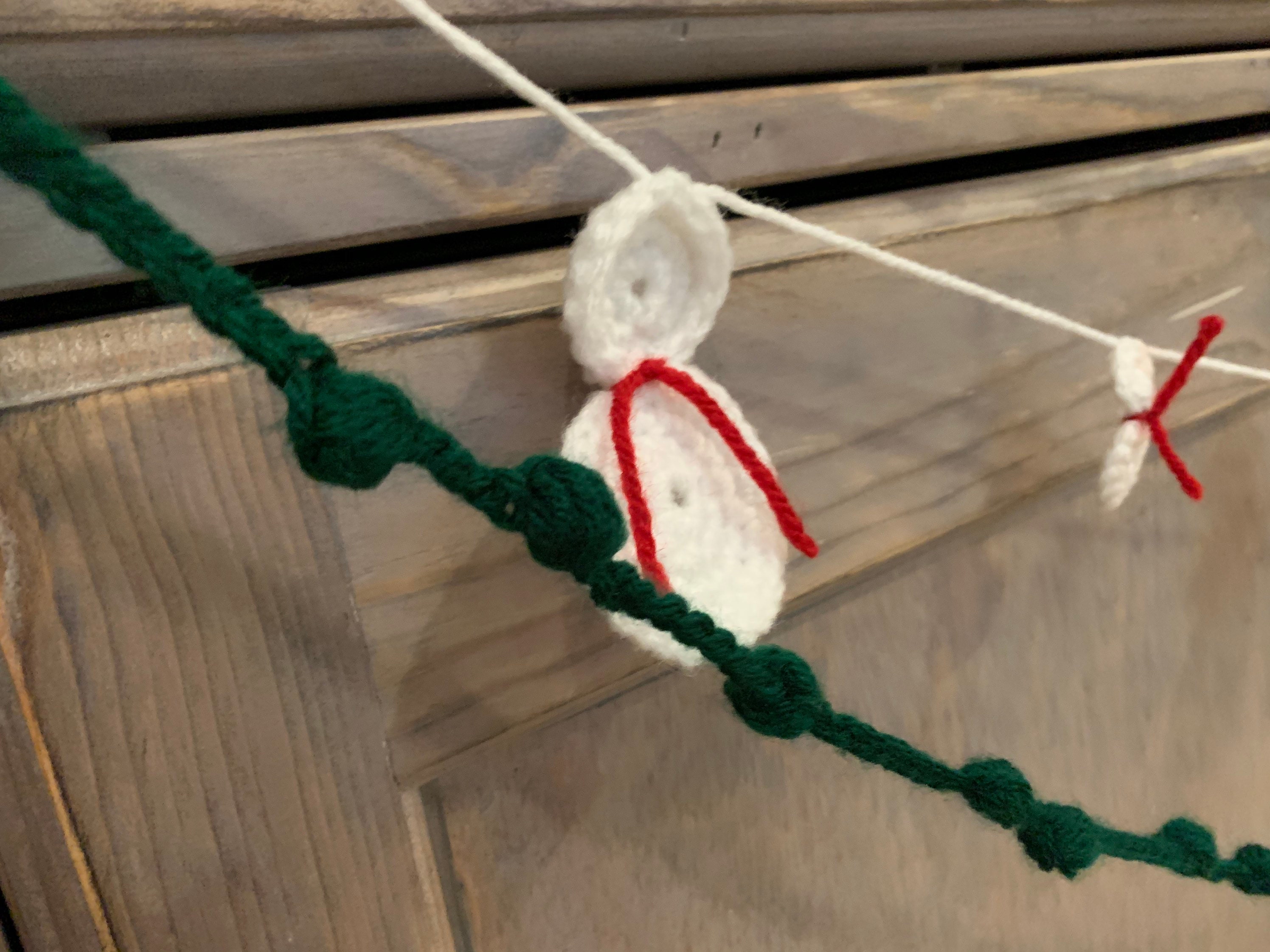 Simple Snowmen Garland Etsy.de