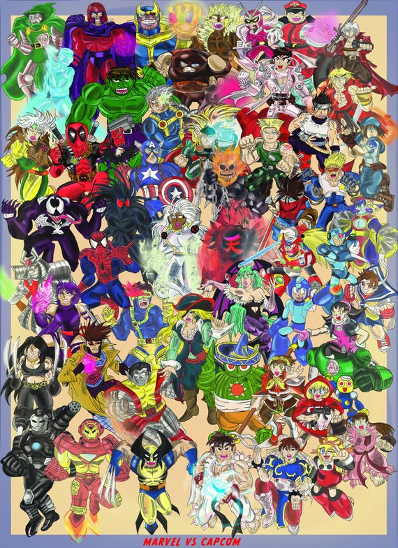CAPCOM FIGHTING TRIBUTE- Set of Posters- Street Fighter, Marvel Vs