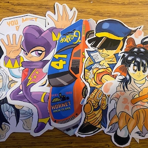 Sega All Stars Megamix Sega Saturn Wave Vinyl Stickers, stickers for display, waterproof stickers,