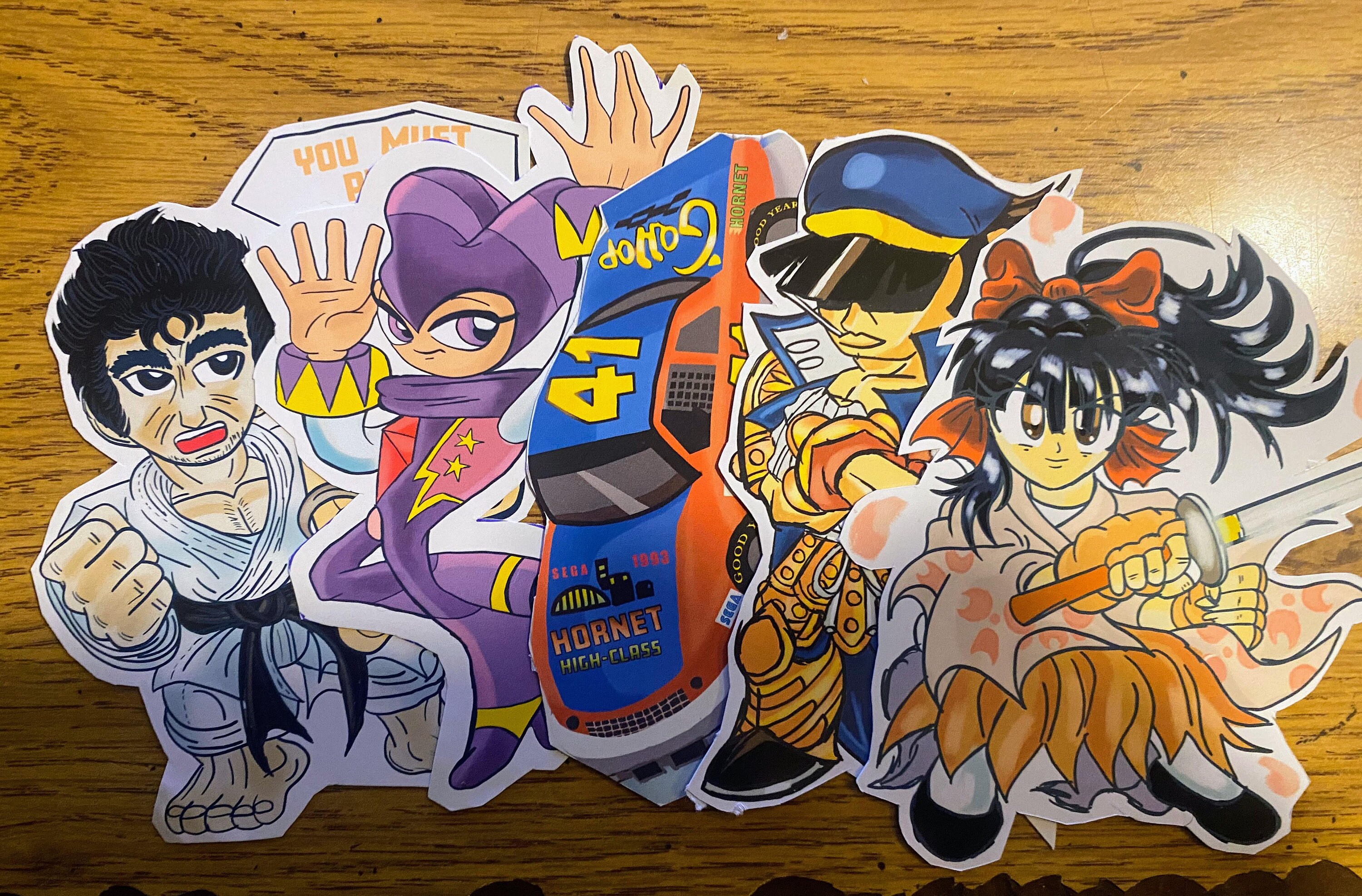 Sega All Stars Megamix Sega Saturn Wave Vinyl Stickers, Stickers for ...