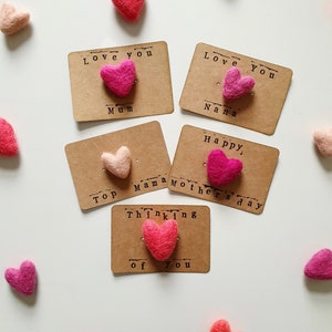 Heart magnet with personalised message