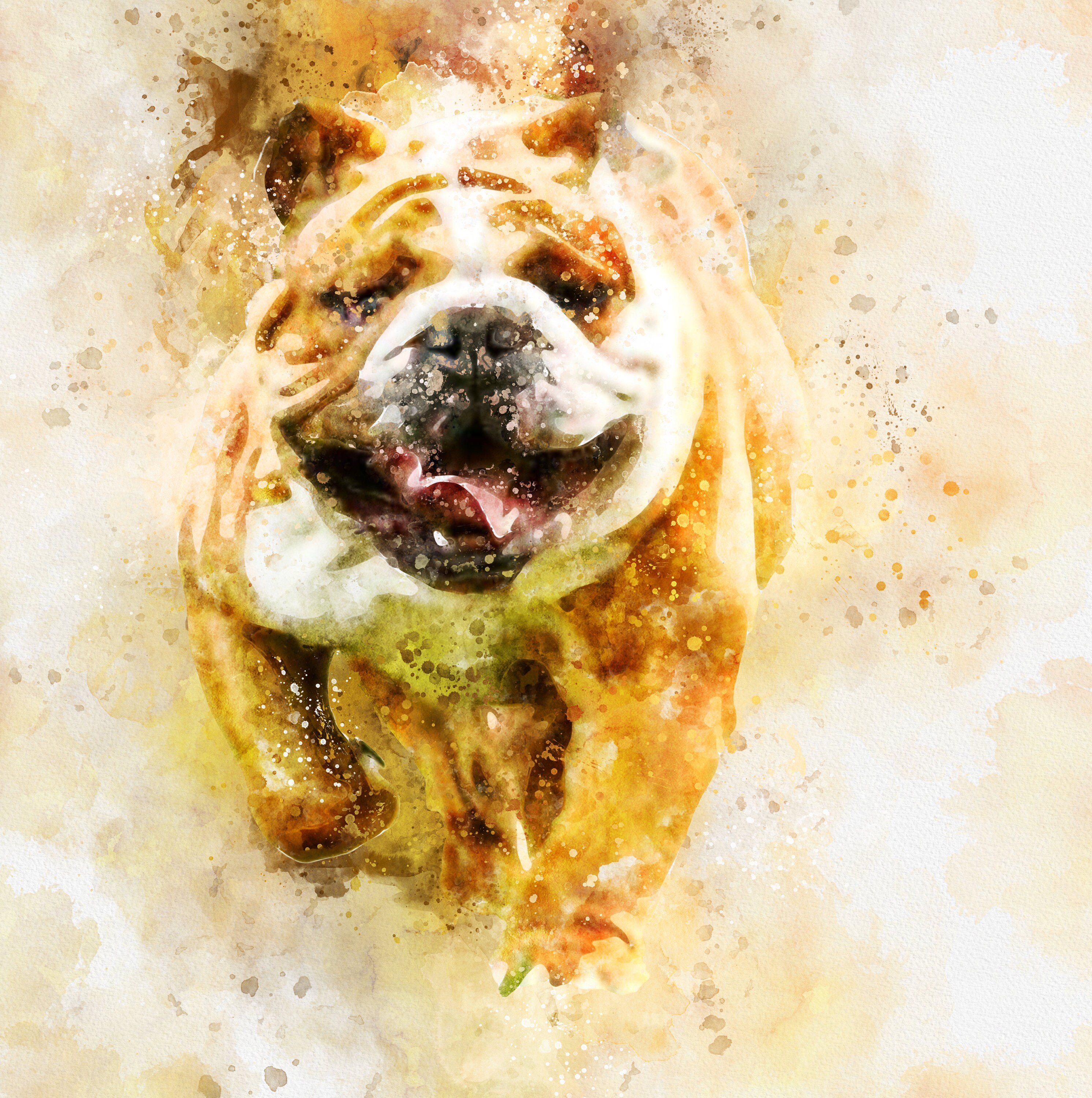 Watercolour Dog Portrait Painting Personalised Pet Painting Etsy