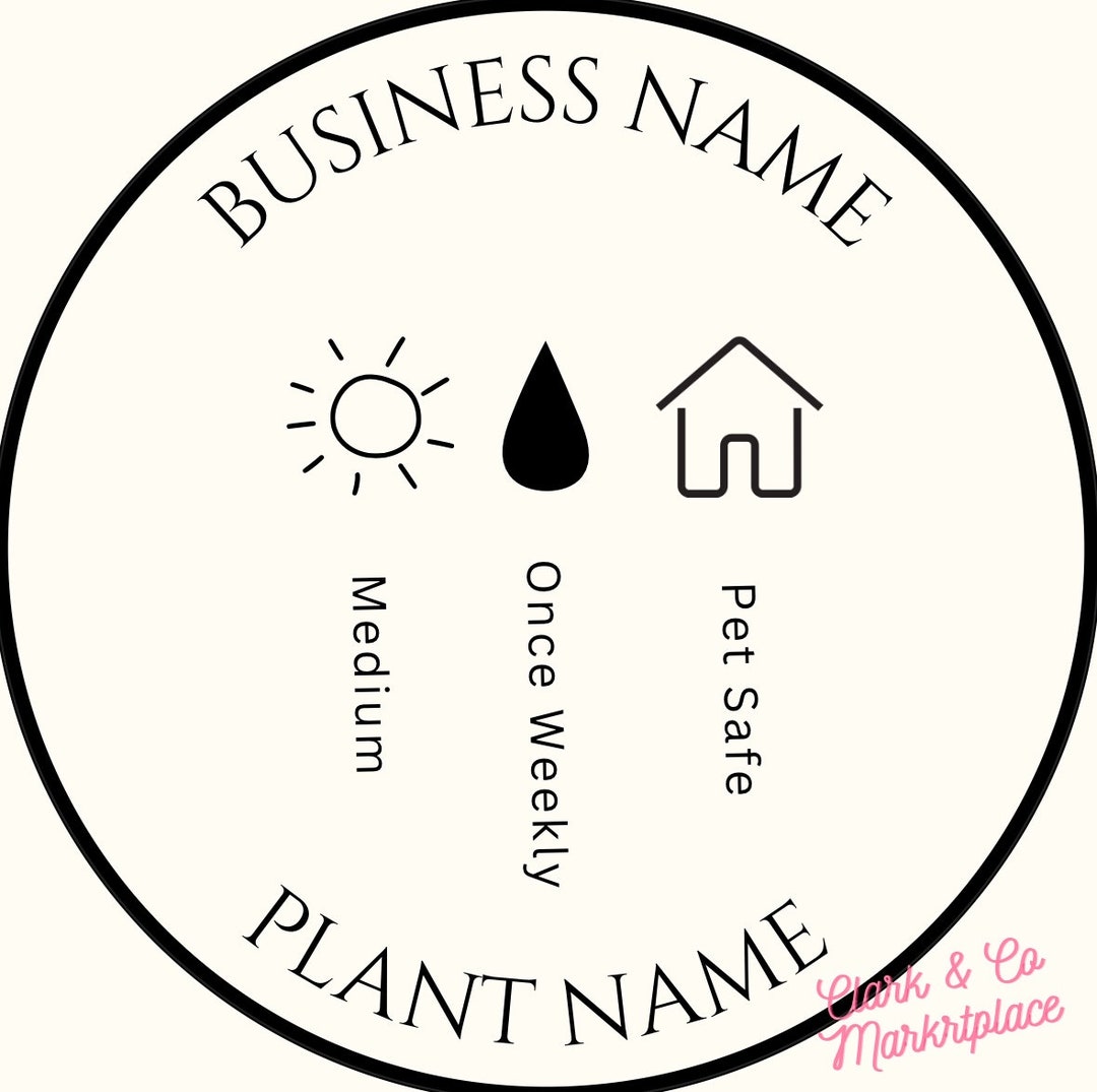 Plant Label Etsy