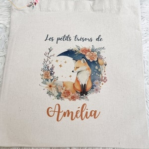 Tote bag personnalisé les petits trésors image 1