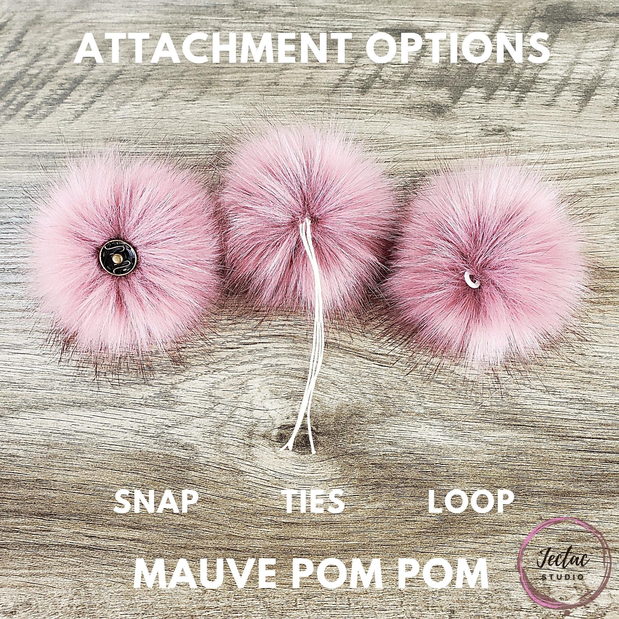 30/20/10/5/2 Pieces Faux Fox Fur Pom Pom Balls DIY Fur Fluffy Pom Pom with  Elastic Loop for Hats Keychains Scarves Gloves Bags Charms Knitting  Accessories