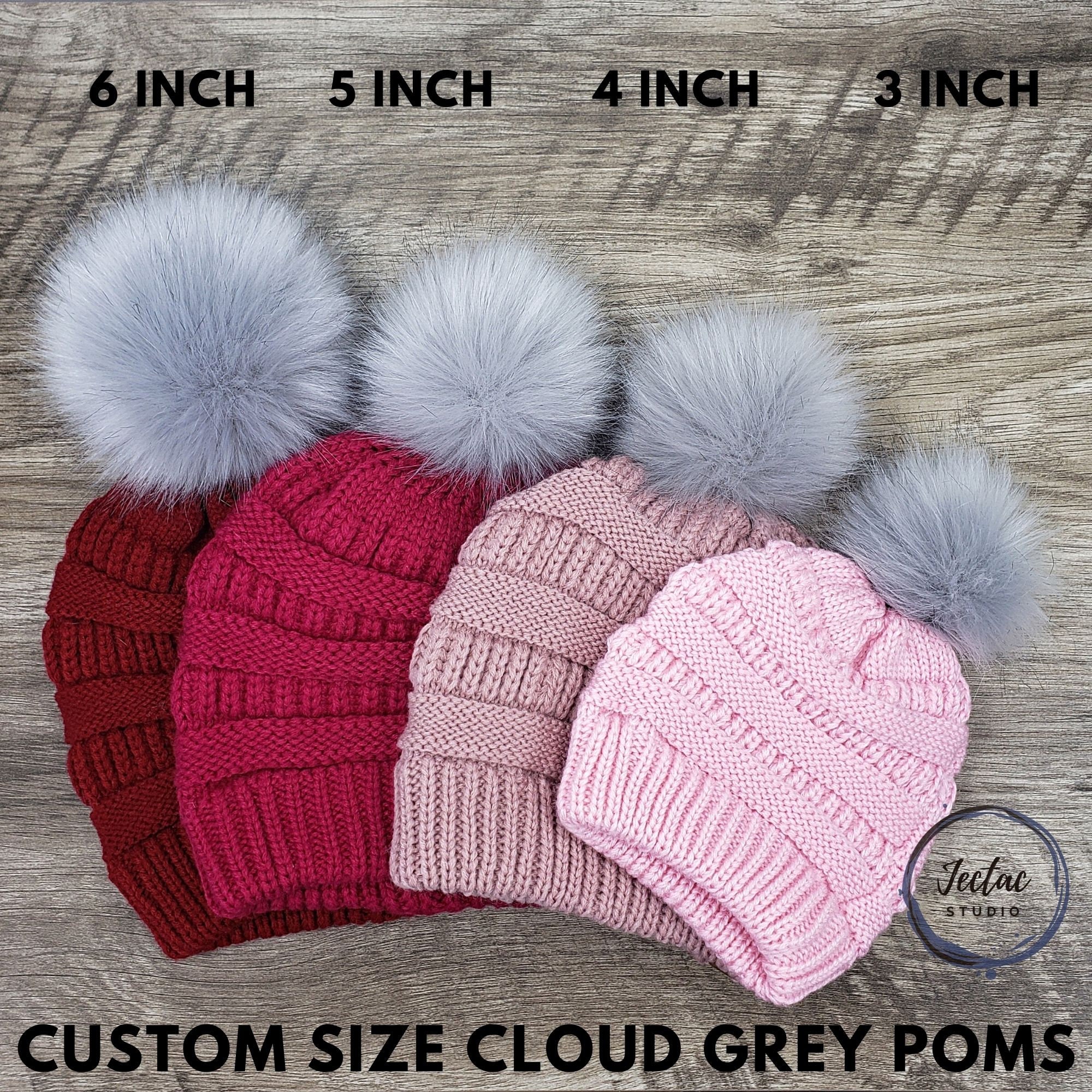 Faux Fur Pom Pom 10-Pack 6