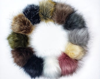 Large Neutral Pom Poms for crafts Natural color tufts for hats scarfs PomPoms for keychains hair ties head bands Pom-Pom balls for crochet