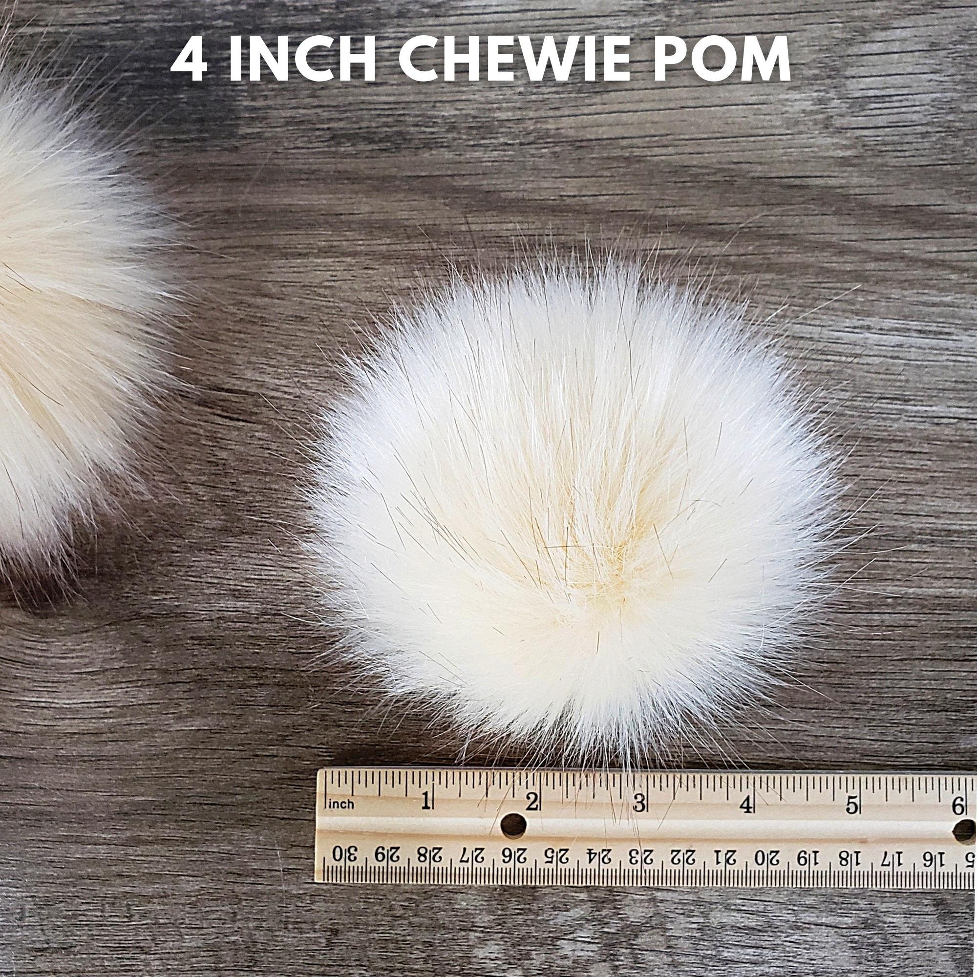 Custom Size Orchid Faux Fur Pom Poms for Crochet Crafts Hats and Beanies  Light Pastel Purple Pompom With Button Snap Ties or Loop 3 6 Inch 