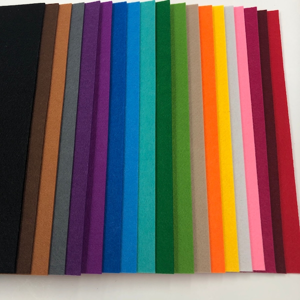 Felt sheets, medium hard, medium hardness, polyester felt, 9X12", thickness 2mm