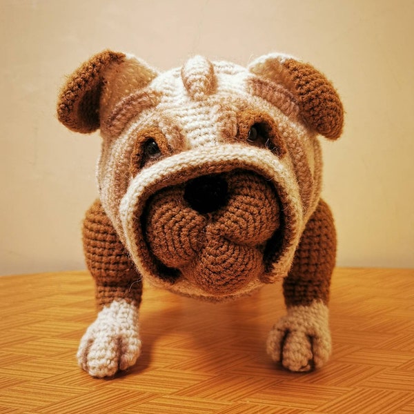 Spielzeug Bulldogge amigurumi Bulldog gehäkelte englische Bulldogge Hund