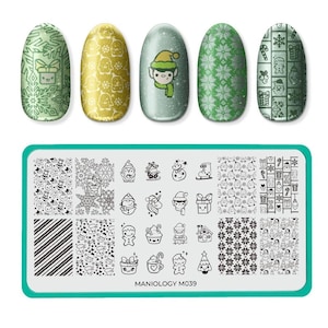 Maniology m039 Christmas nail stamping plate