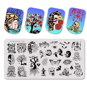 nail stamping plate. Beautybigbang ShopAnts 010 halloween.