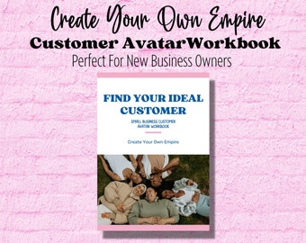 Customer Avatar Workbook Ideal Customer Target Audience Workbook Customer Profile Avatar Workbook Customer Persona Target Market Planner