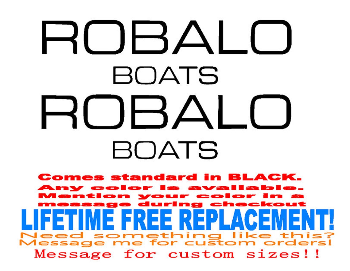 Pair of 24 Long Robalo Boat Hull Decals Select Color Etsy