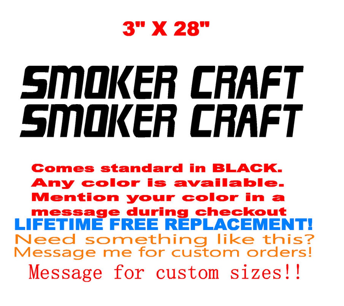 Pair of 3x28 Smoker Craft Boat Hull Decals Select Etsy