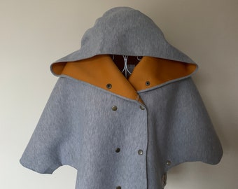 Grey Hooded Handmade Jacket