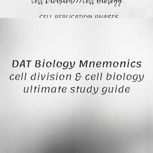 DAT (Biologie) Mnemonics Cheat Sheet